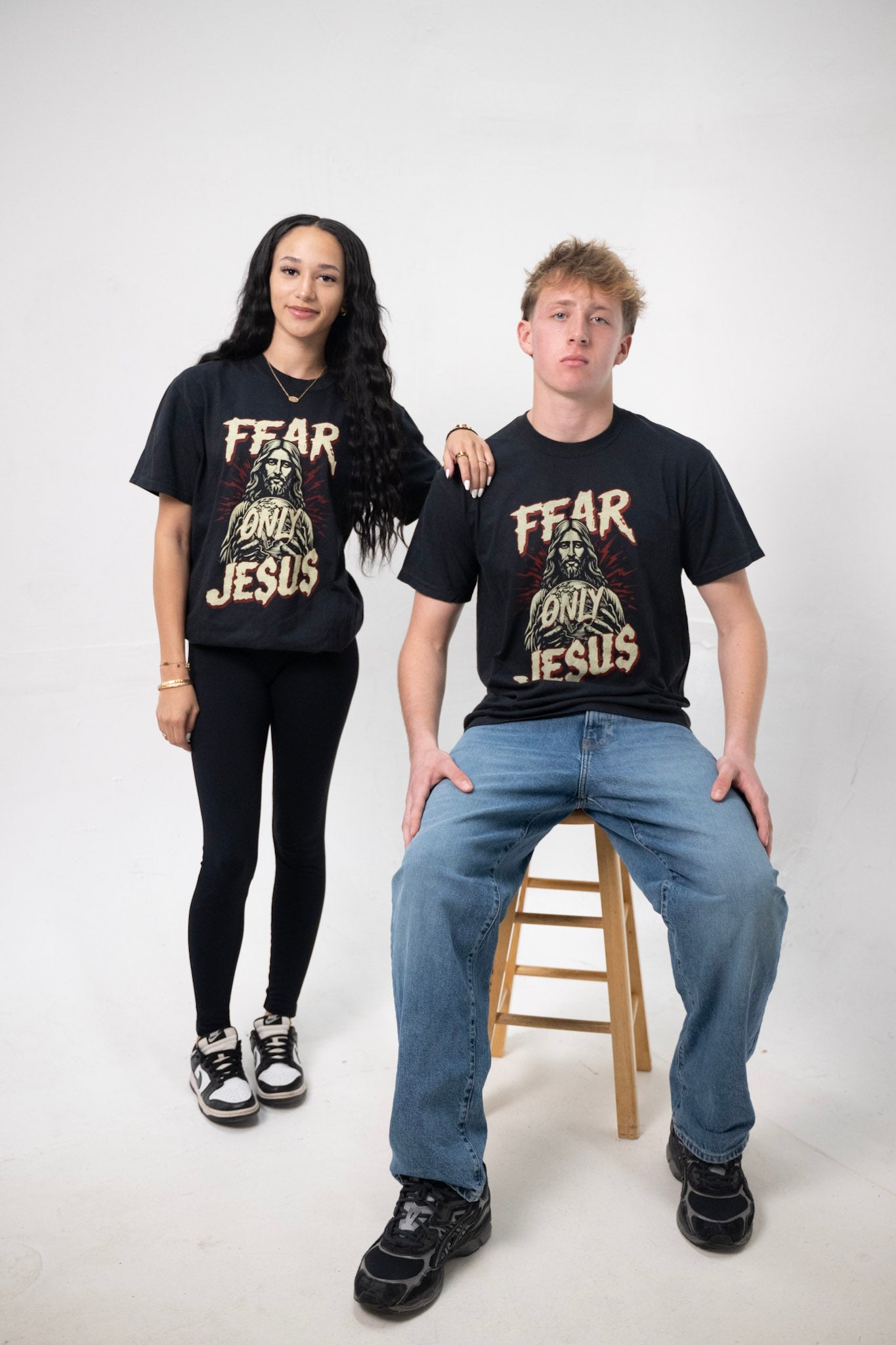 Fear Only Jesus - Black Cotton Tee