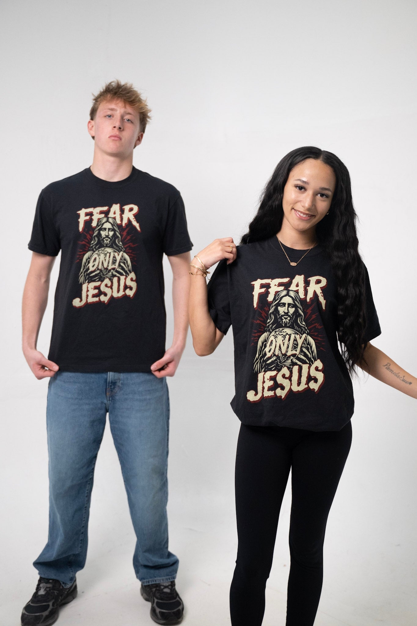 Fear Only Jesus - Black Cotton Tee