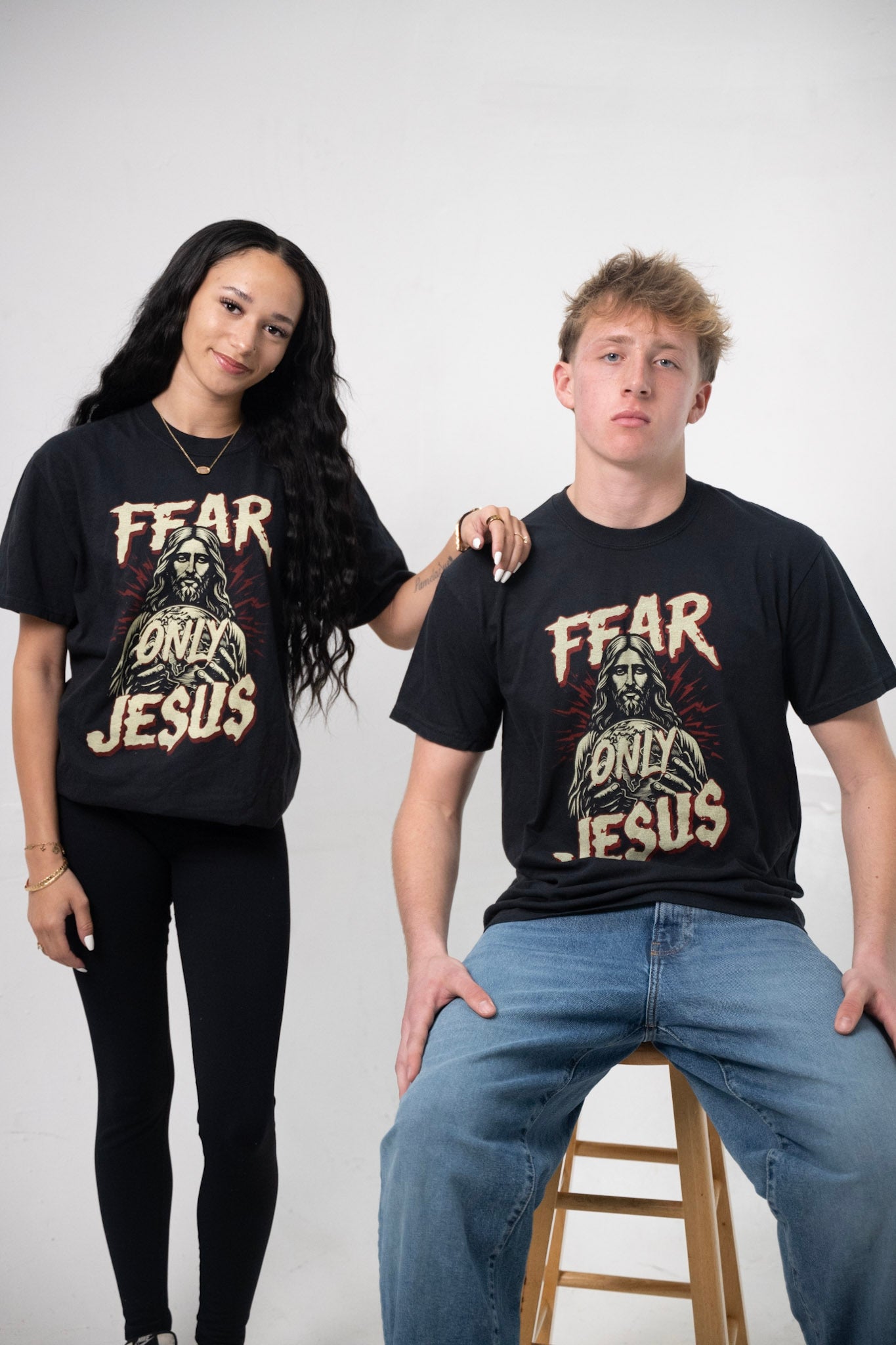 Fear Only Jesus - Black Cotton Tee